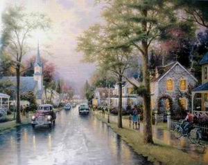 Thomas Kinkade oil painting