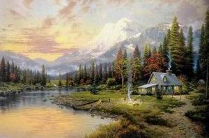 Thomas Kinkade oil painting