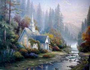 Thomas Kinkade oil painting