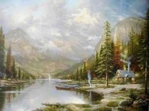 Thomas Kinkade oil painting