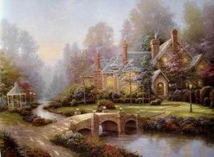 Thomas Kinkade oil painting