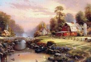 Thomas Kinkade oil painting