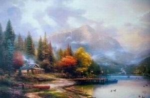 Thomas Kinkade oil painting