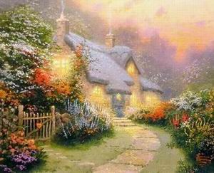 Thomas Kinkade oil painting