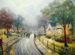 Thomas Kinkade oil painting