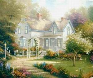 Thomas Kinkade oil painting