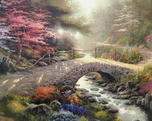 Thomas Kinkade oil painting