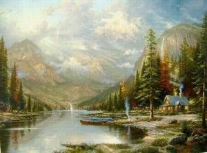 Thomas Kinkade oil painting