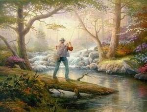 Thomas Kinkade oil painting