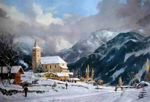 Thomas Kinkade oil painting