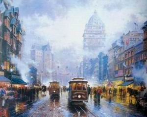 Thomas Kinkade oil painting
