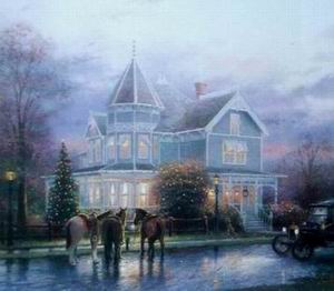 Thomas Kinkade oil painting