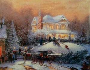 Thomas Kinkade oil painting