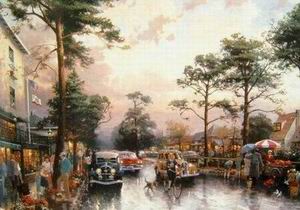 Thomas Kinkade oil painting