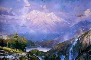 Thomas Kinkade oil painting