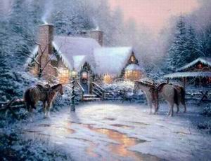 Thomas Kinkade oil painting