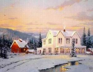 Thomas Kinkade oil painting