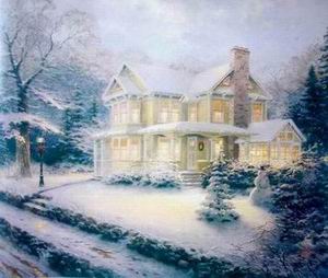 Thomas Kinkade oil painting