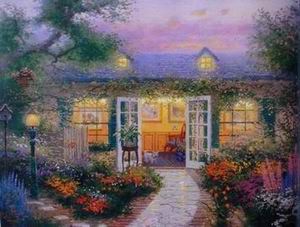 Thomas Kinkade oil painting