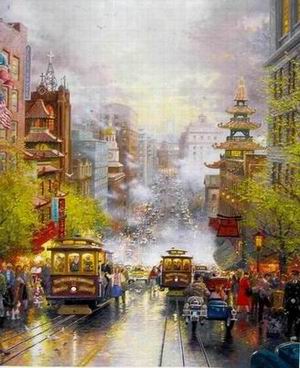 Thomas Kinkade oil painting
