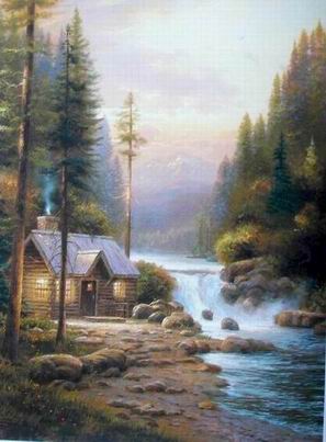 Thomas Kinkade oil painting